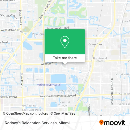 Rodney's Relocation Services map