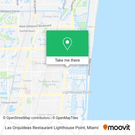 Las Orquideas Restaurant Lighthouse Point map