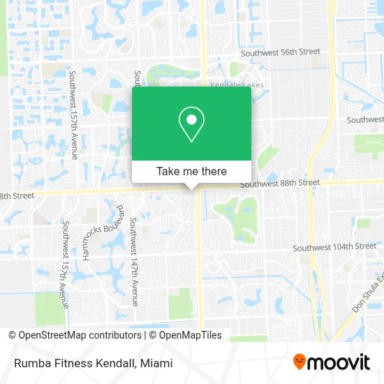 Rumba Fitness Kendall map