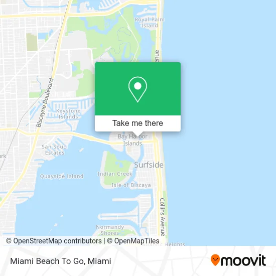 Miami Beach To Go map