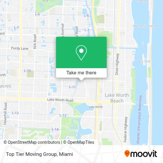 Top Tier Moving Group map