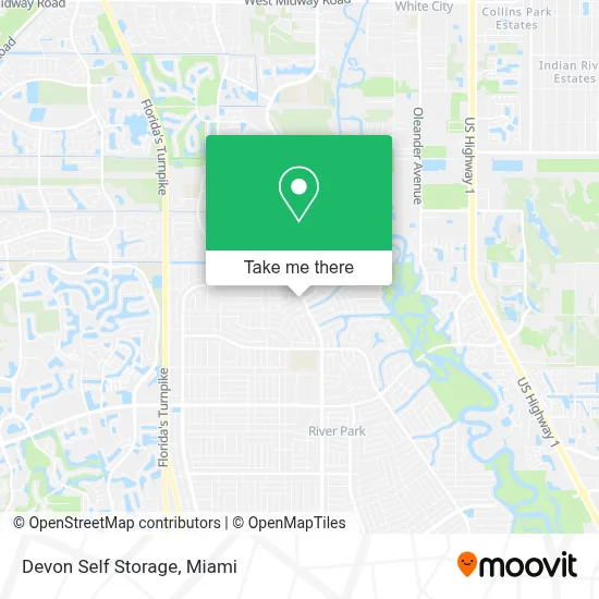 Devon Self Storage map