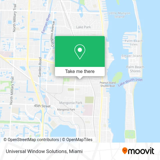 Universal Window Solutions map