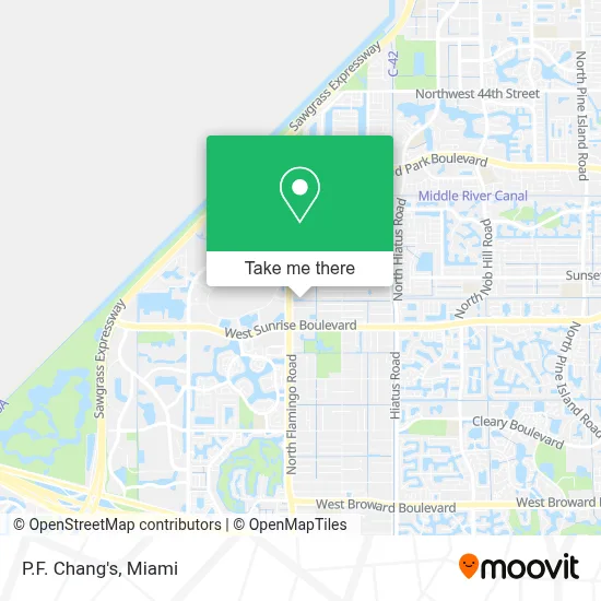 P.F. Chang's map