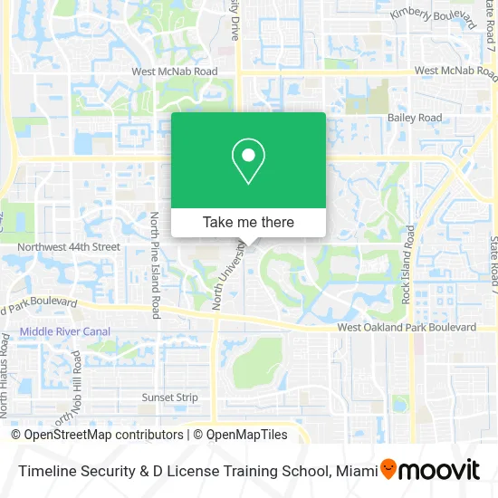 Timeline Security & D License Training School map