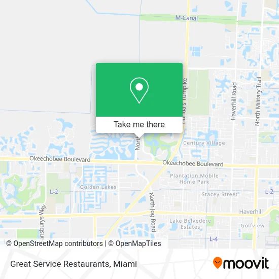 Great Service Restaurants map
