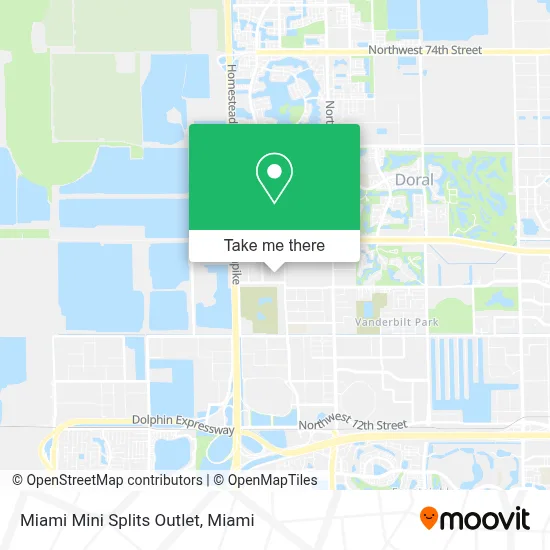 Miami Mini Splits Outlet map