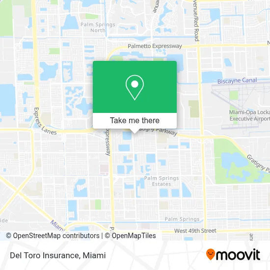 Del Toro Insurance map