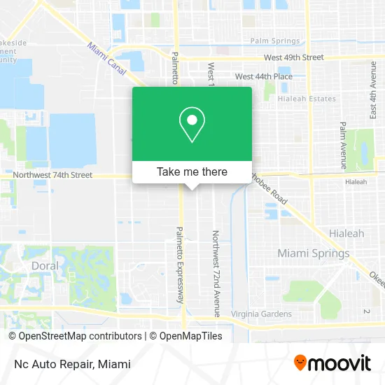 Nc Auto Repair map