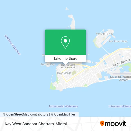 Key West Sandbar Charters map