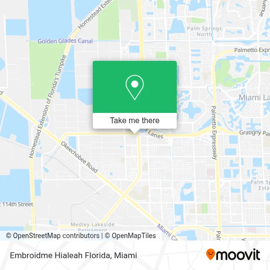 Embroidme Hialeah Florida map