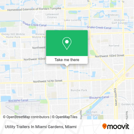 Utility Trailers In Miami Gardens map