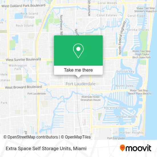 Extra Space Self Storage Units map