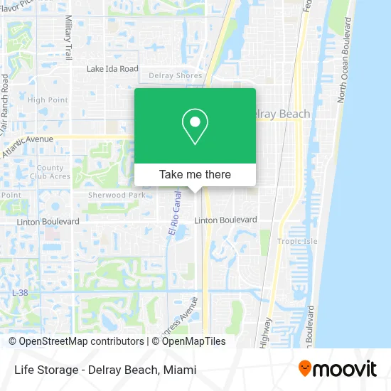 Life Storage - Delray Beach map