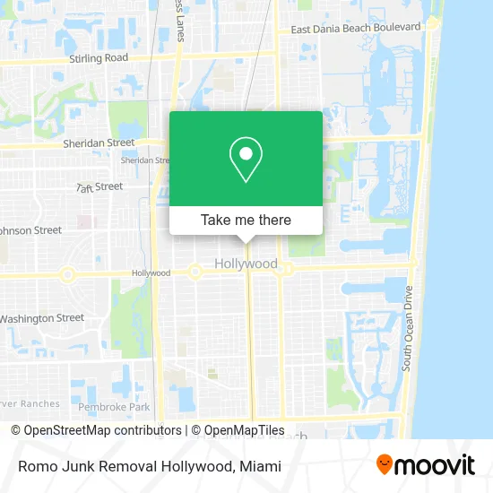 Romo Junk Removal Hollywood map