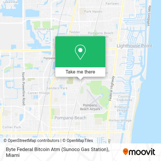 Byte Federal Bitcoin Atm (Sunoco Gas Station) map
