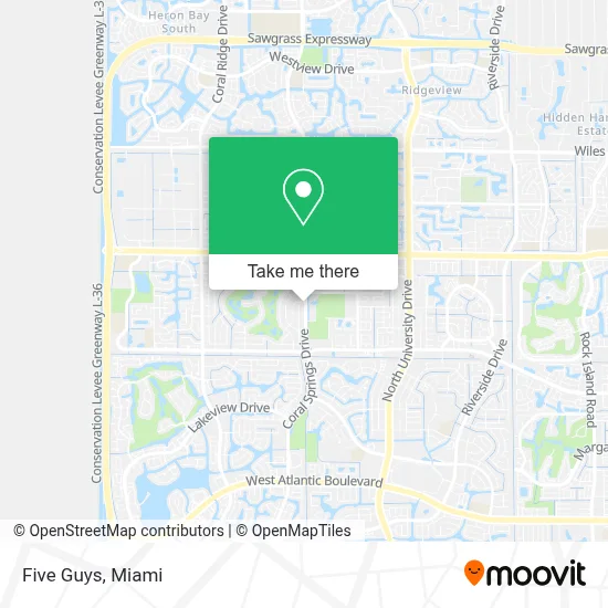 Five Guys map