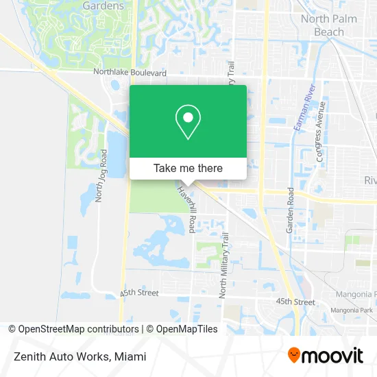 Zenith Auto Works map