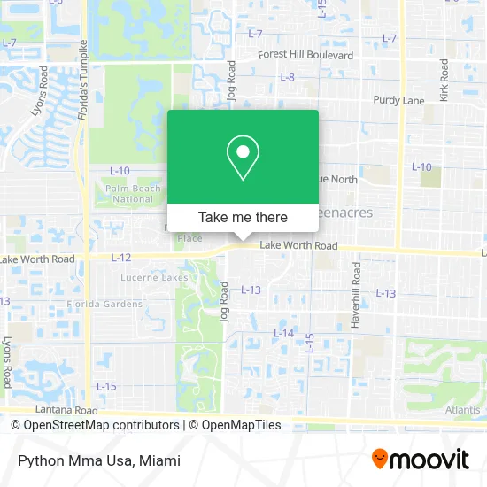 Python Mma Usa map