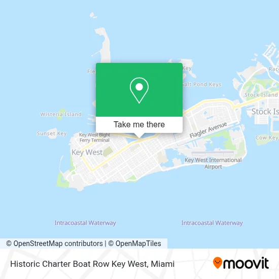 Historic Charter Boat Row Key West map