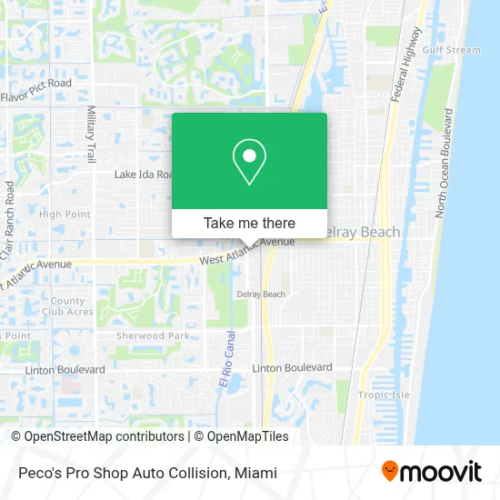 Peco's Pro Shop Auto Collision map