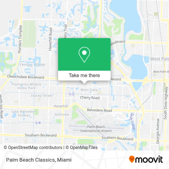 Palm Beach Classics map