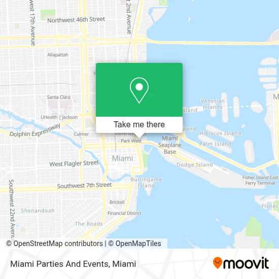 Miami Parties And Events map