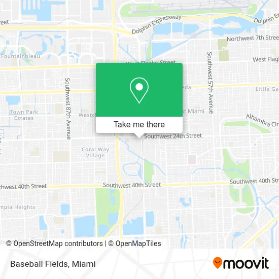Baseball Fields map