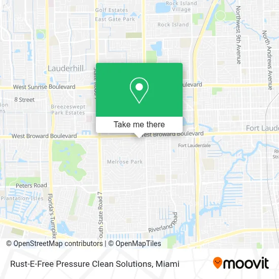 Rust-E-Free Pressure Clean Solutions map