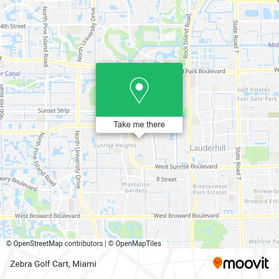 Zebra Golf Cart map