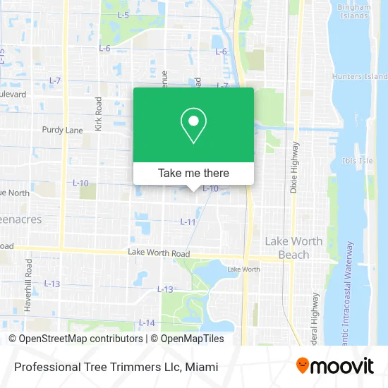 Professional Tree Trimmers Llc map