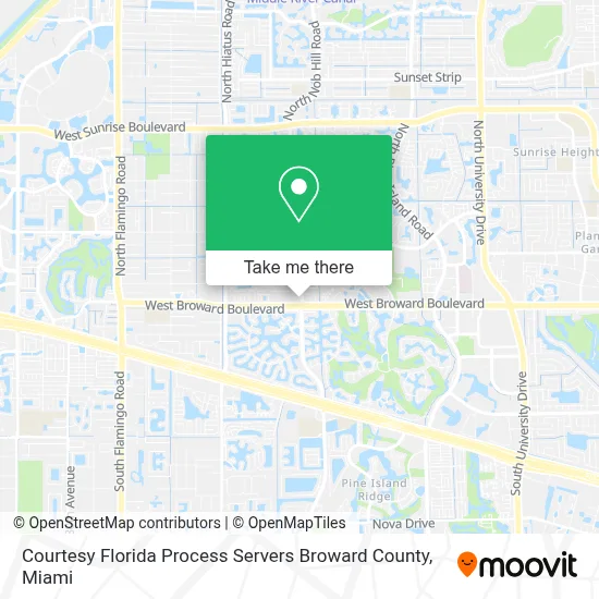 Courtesy Florida Process Servers Broward County map