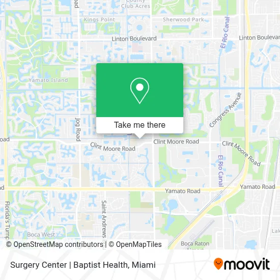 Surgery Center | Baptist Health map