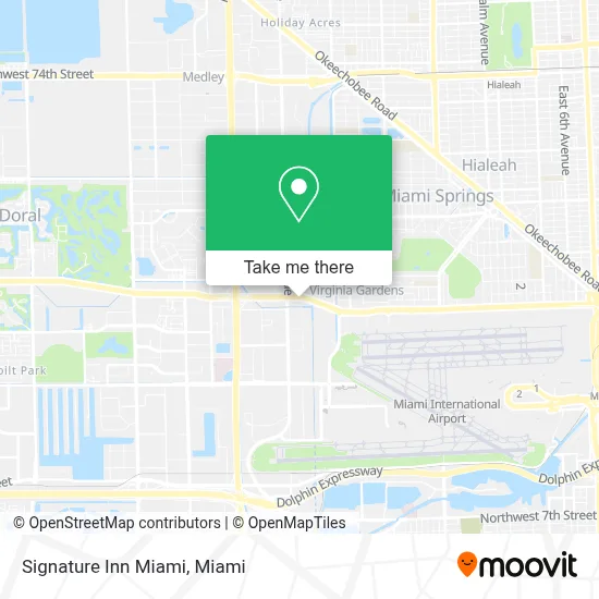Signature Inn Miami map