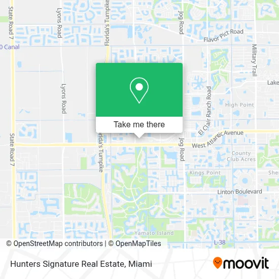 Hunters Signature Real Estate map
