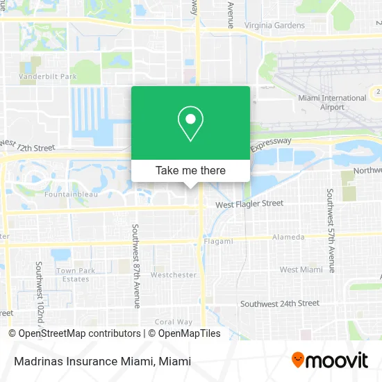 Madrinas Insurance Miami map