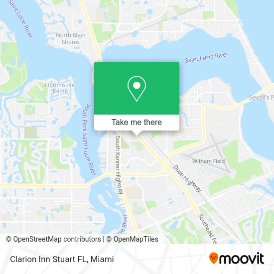 Clarion Inn Stuart FL map