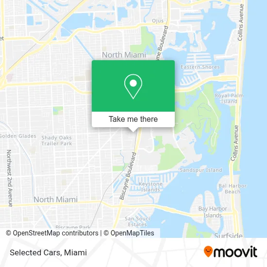 Selected Cars map