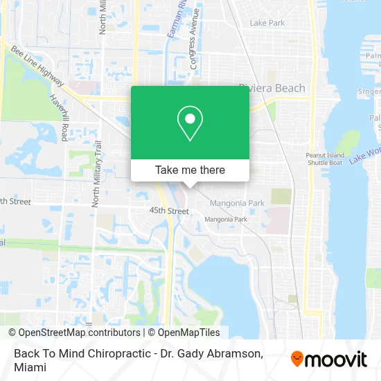 Back To Mind Chiropractic - Dr. Gady Abramson map