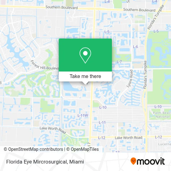 Florida Eye Mircrosurgical map