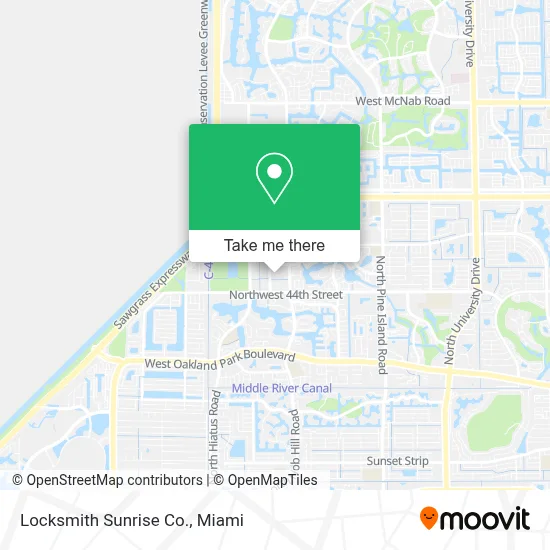 Locksmith Sunrise Co. map