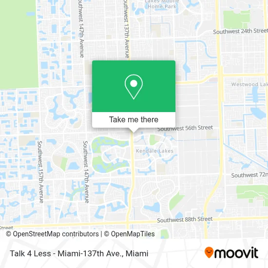 Talk 4 Less - Miami-137th Ave. map