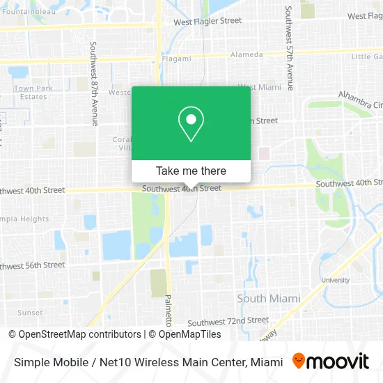 Simple Mobile / Net10 Wireless Main Center map