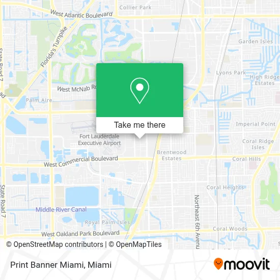 Print Banner Miami map