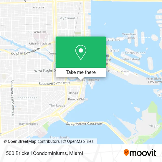 500 Brickell Condominiums map
