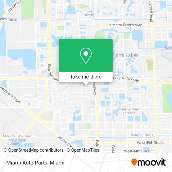 Miami Auto Parts map