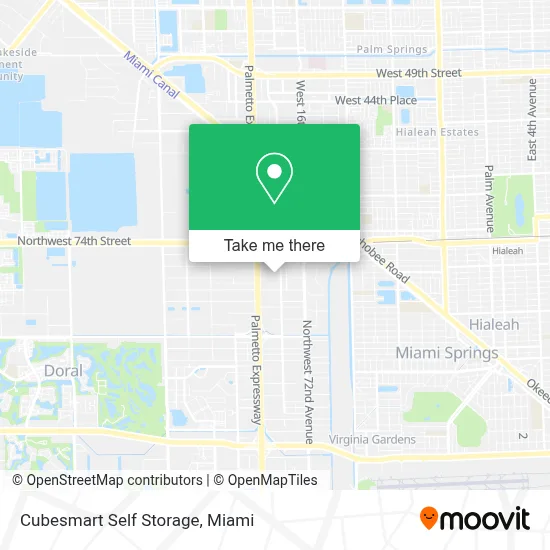 Cubesmart Self Storage map