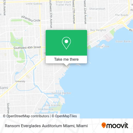 Ransom Everglades Auditorium Miami map