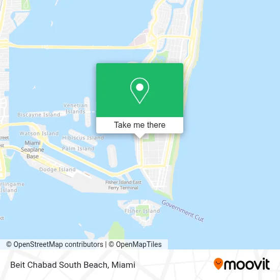Beit Chabad South Beach map