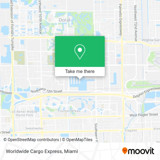 Worldwide Cargo Express map